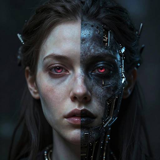 Hyperrealistic Gothic Fantasy Face Art
