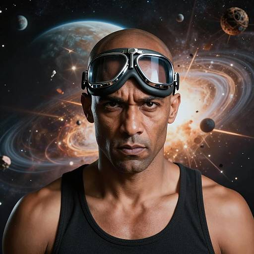 Cosmic Portrait of a Bald Man