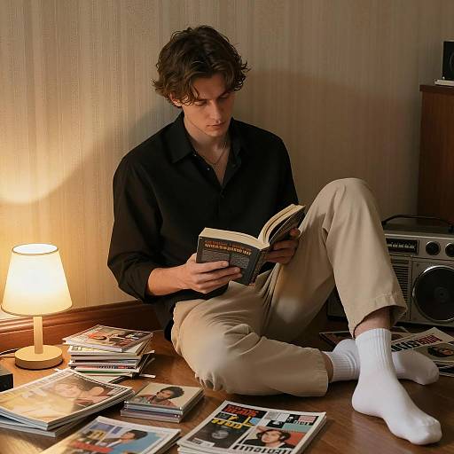 Cozy Reading Nook Scene Illustration