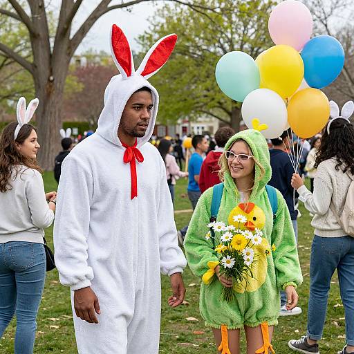 Easter Friends in Festive Costumes