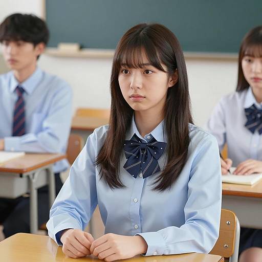 Classroom Portrait of a Stylish Student