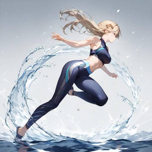 Dynamic Swimmer in Action Pose Dynamic Swimmer in Action Pose
