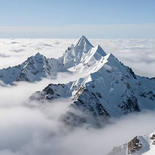 Majestic Snow-Capped Celestial Peaks