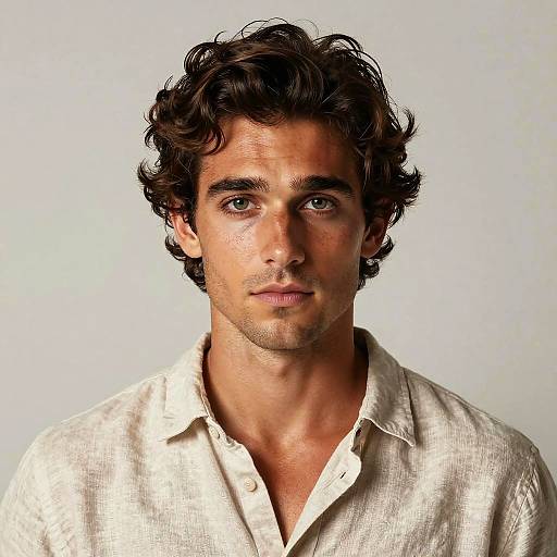 Chibi Mediterranean Man in Linen