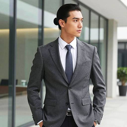 Executive Male with Classic Ponytail