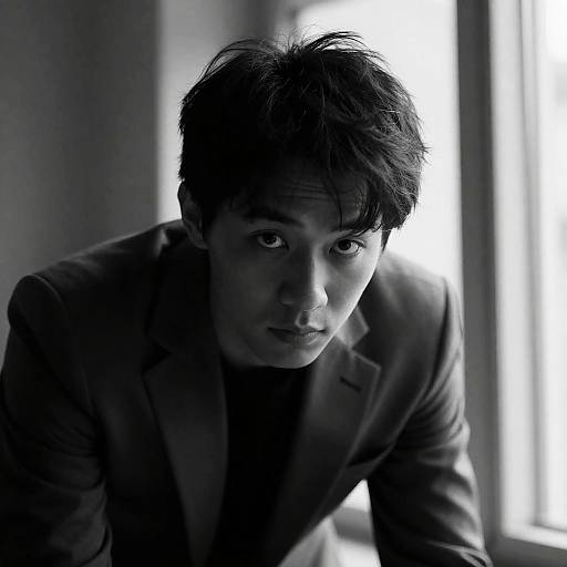 Dramatic Portrait of Man in Shadows