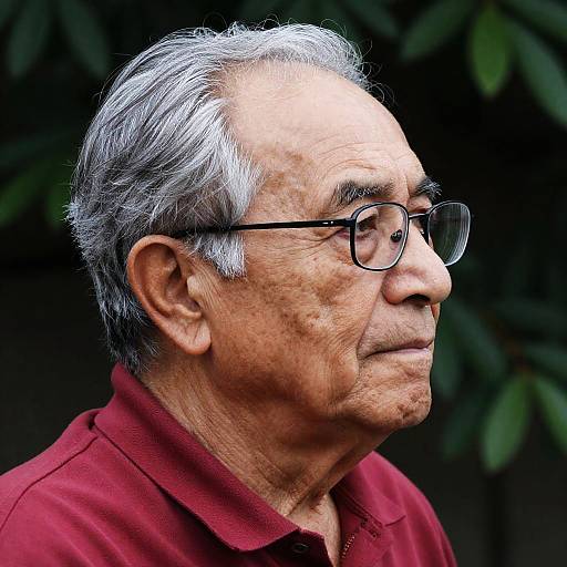 Contemplative Elderly Man in Nature