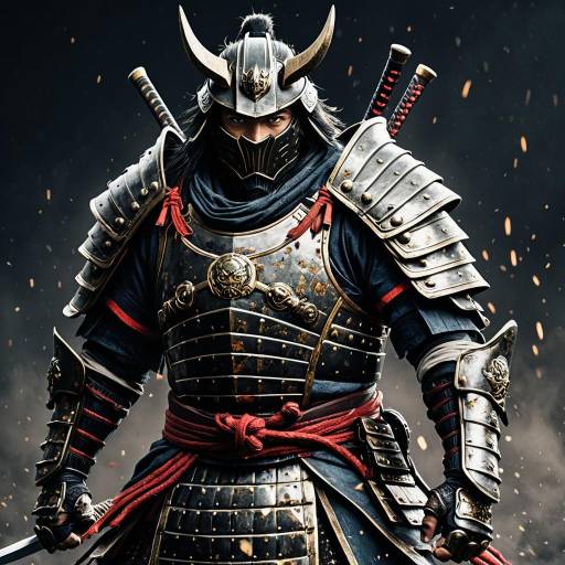 Beastly Samurai in Battle-Worn Armor