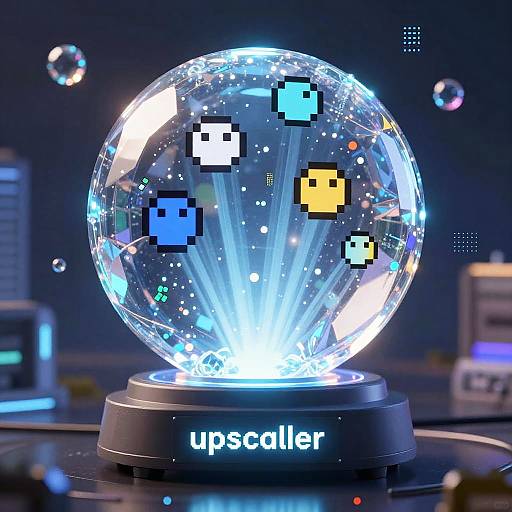 Glowing Crystal Orb Sprite Upscaler
