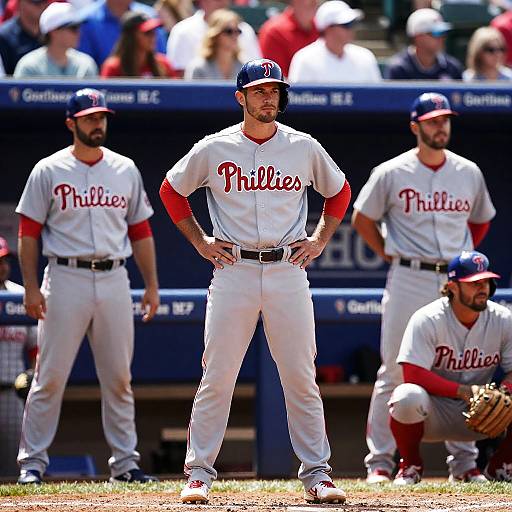 Baseball Team in Phillies Uniforms