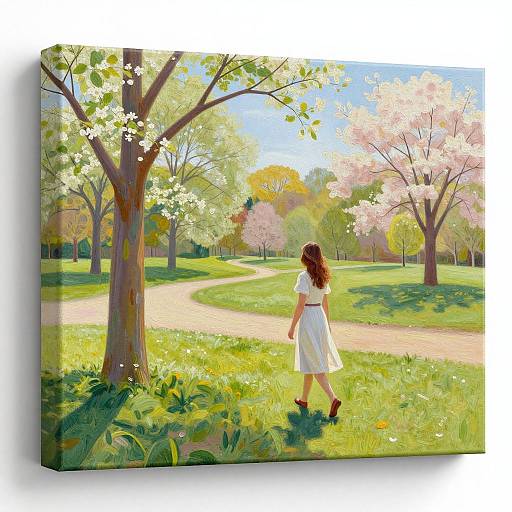 Spring Walk in the Park Painting