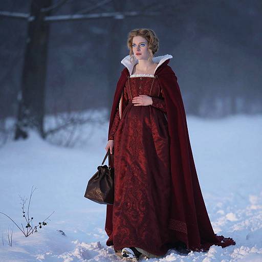 Radiant Renaissance Duchess in Snow