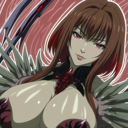 Illustration of Amaha masane, witchblade in the style of Sincos