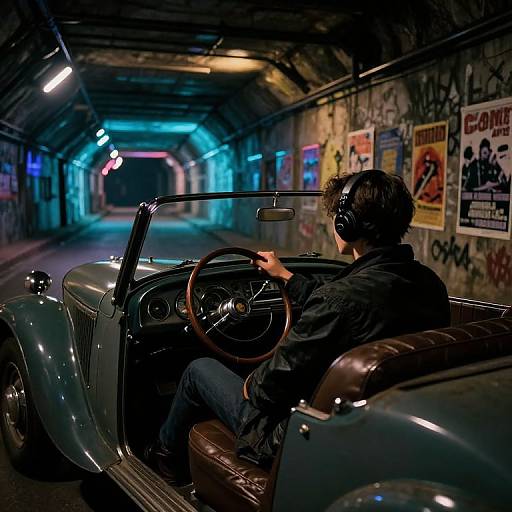 Surreal Retro-Futuristic Tunnel Drive