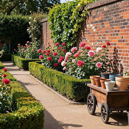 Charming Gardenside Pathway in Bloom