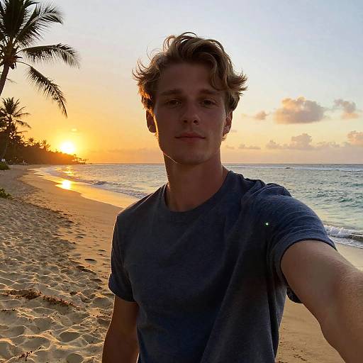 MrBeast Tropical Beach Selfie