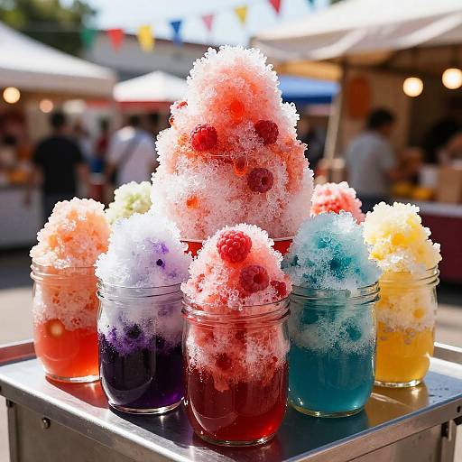 Vibrant Raspados Machine Scene