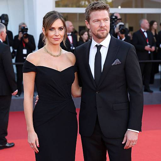 Elegant Couple on Red Carpet