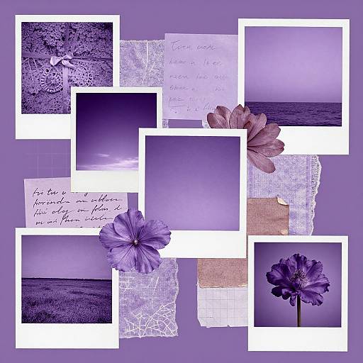 Aesthetic Purple Vintage Photo Collage