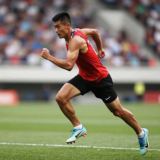 Dynamic Young Athlete in Motion