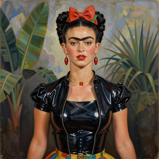 Bold Frida Kahlo Inspired Latex Art