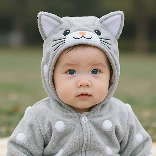Charming Toddler in Cat Costume Photo