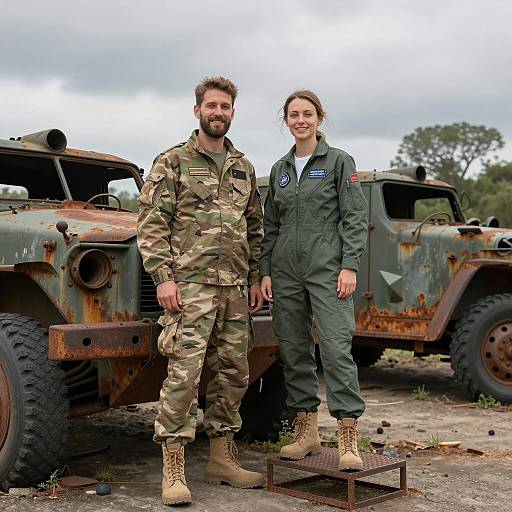 Abandoned Military Vehicles Scene