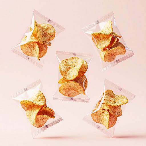 Abstract Floating Chip Bags Artwork