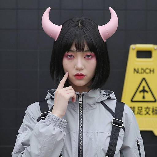 Futuristic Asian Woman Portrait