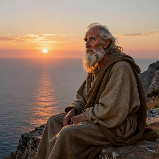 Hyperrealistic Portrait of Aged Sage