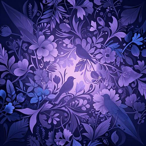Enchanted Amethyst and Sapphire Florals