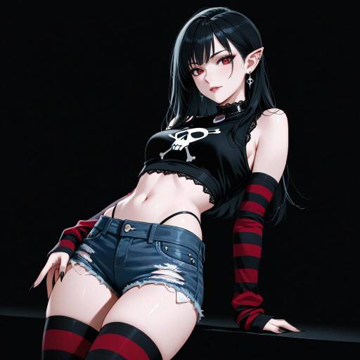 Gothic Vampire Girl in Cowboy Shot Gothic Vampire Girl in Cowboy Shot