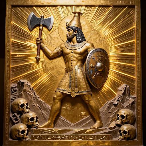 Assyrian Conan Barbarian Carving