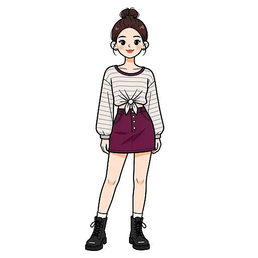 Smiling Woman in Casual Sporty Outfit