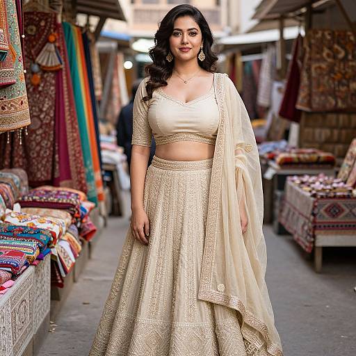 Confident South Asian Woman in Lehenga
