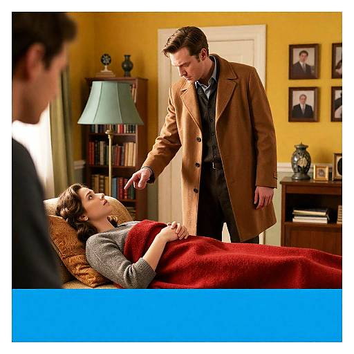 Dramatic Living Room Film Poster Scene