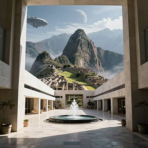 Futuristic Ancient Cityscape POV