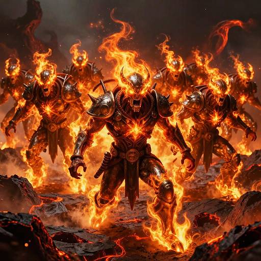 Chaos Daemon Horde in Volcanic Crater