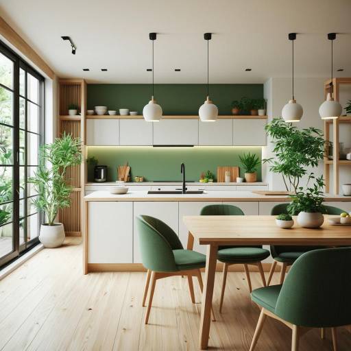 Modern Japanese Open-Plan Dining and Kitchen