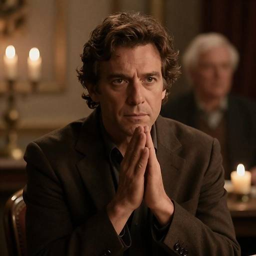 Introspective Moment in an Ornate Setting