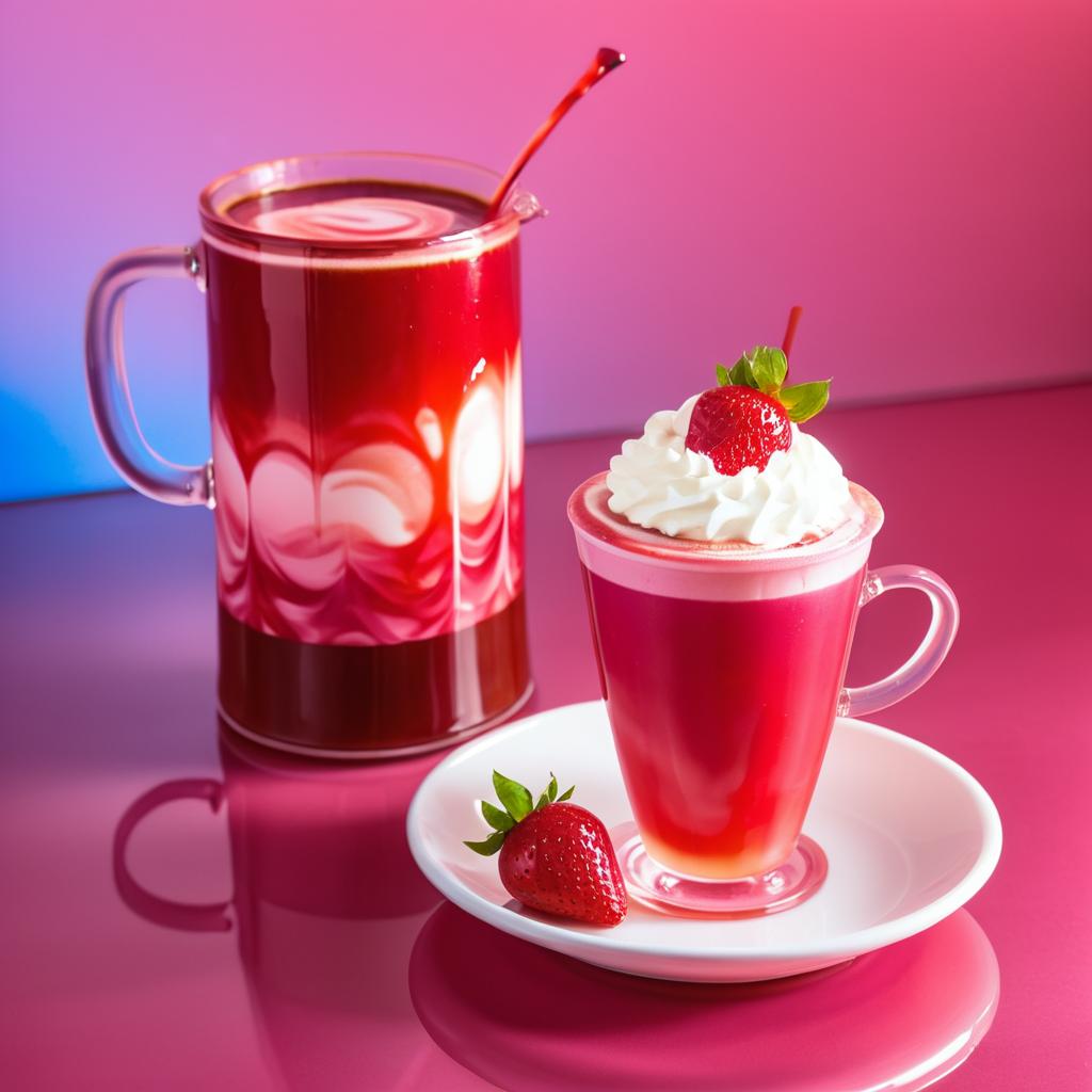 Vibrant Strawberry Coffee Delight