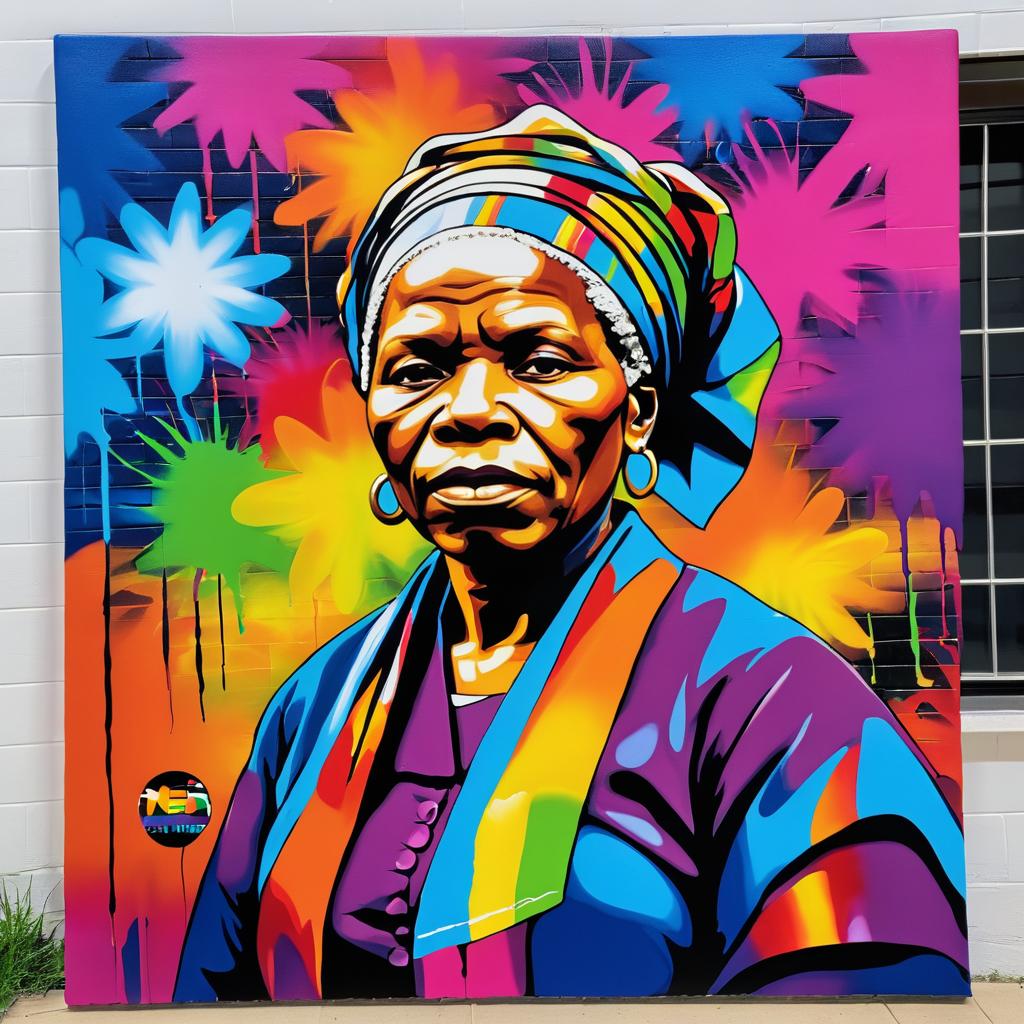 Vibrant Graffiti Art of Harriet Tubman