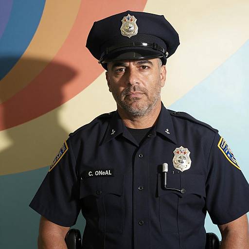 Middle-aged Male Police Officer Portrait