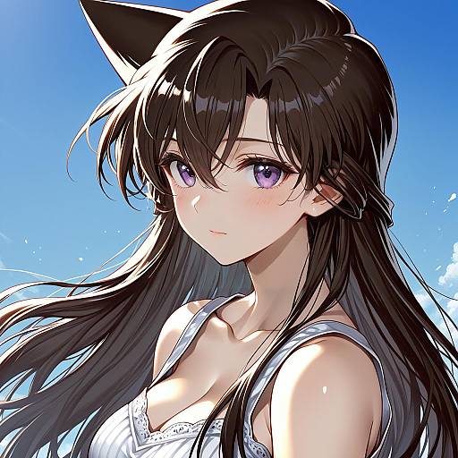 Illustration of Mouri ran, meitantei conan in the style of Kaorihero