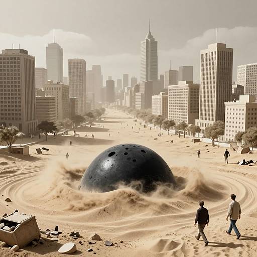 City Reversed by Black Hole