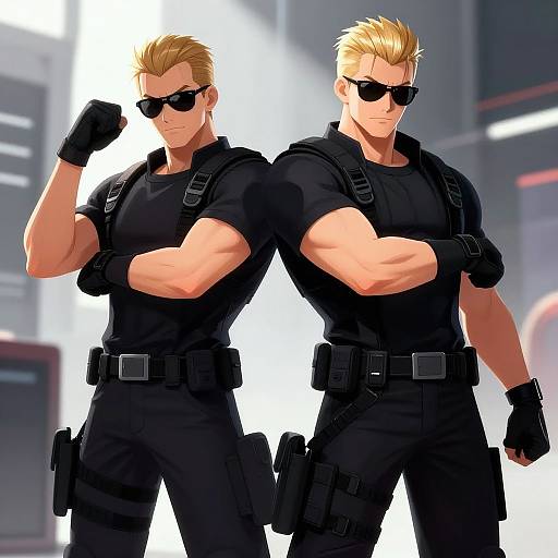 Animated Albert Wesker Duo Illustration