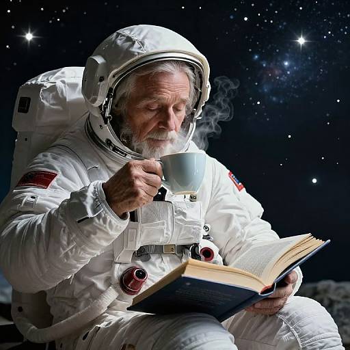 Elderly Astronaut's Cosmic Reading