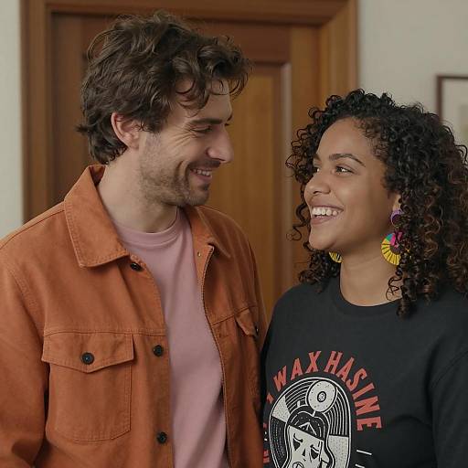 Warm Indoor Portrait of a Couple