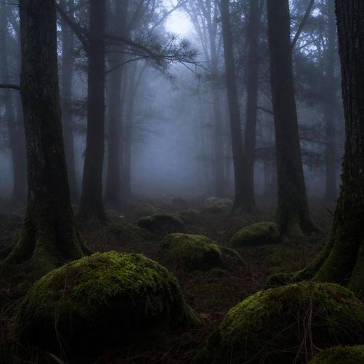 Foggy Mossy Swamp in Soft Light