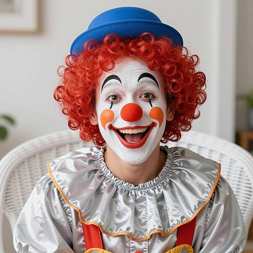 Joyful Clown in Bright Indoor Setting